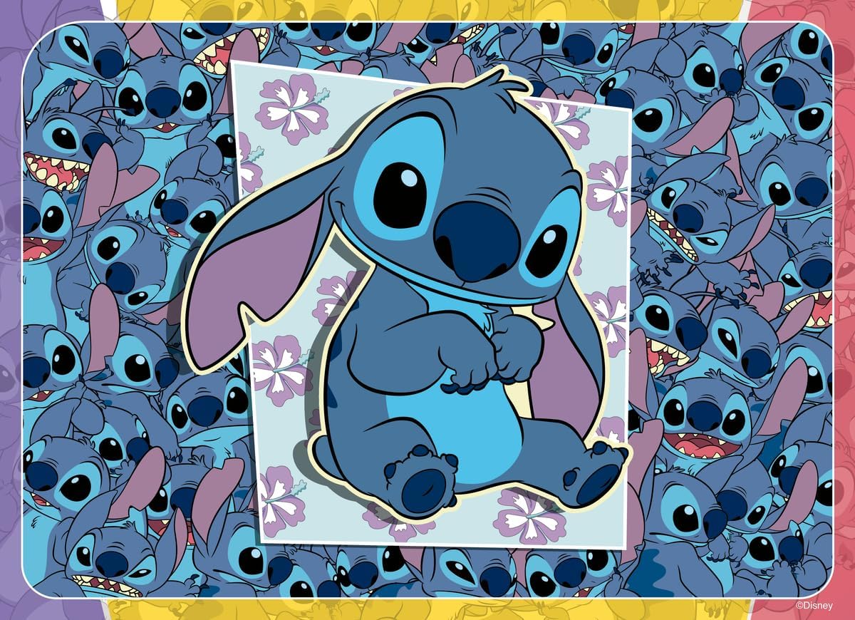 100pc Stitch Puzzles featuring a playful Stitch design, perfect for kids ages 5+ to enjoy a fun and calming activity.