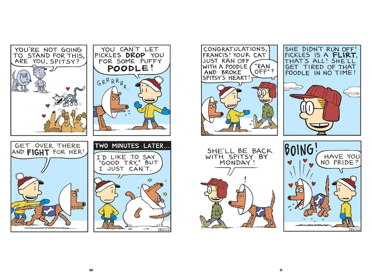 Big Nate: Nailed It! comic strip showing Nate and friends in a humorous school and pet chaos scene.