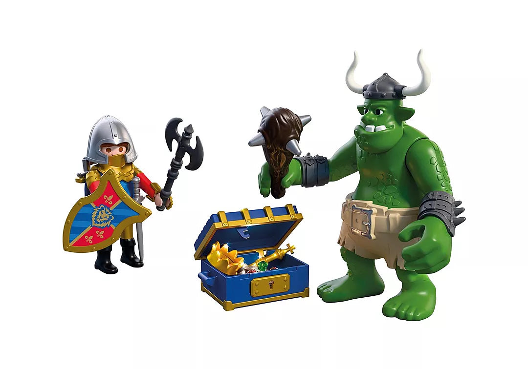 Knights | Troll with Lion Knight Treasure