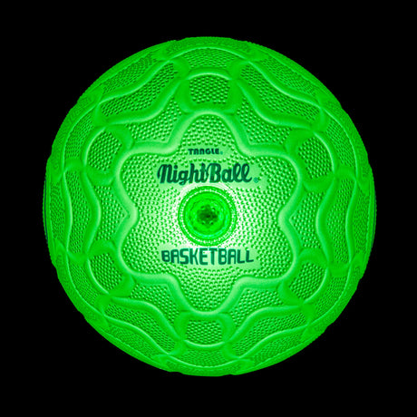 NightBall | Basketball glowing bright green LED basketball with textured grip for night play and easy control.