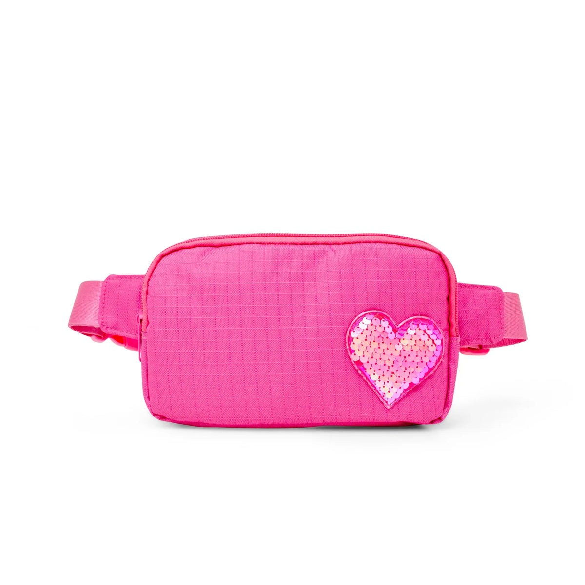 Sequin Heart Sling Bag | Hot Pink with sparkling heart detail