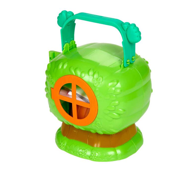 Scribble Scrubbie Treehouse green jungle-themed playset with carrying handle and orange window for creative kids play.