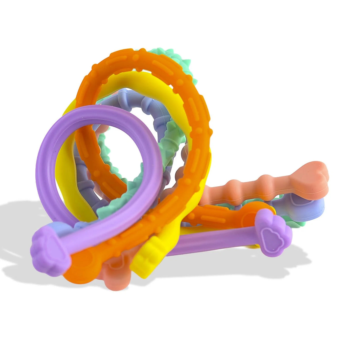 TwistDoodles colorful interlocking loops in orange purple yellow and green