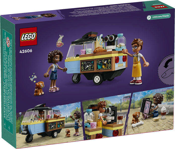 LEGO Friends Mobile Bakery Food Cart with 2 mini-dolls, dog, bakery cart, and play accessories for kids 6+