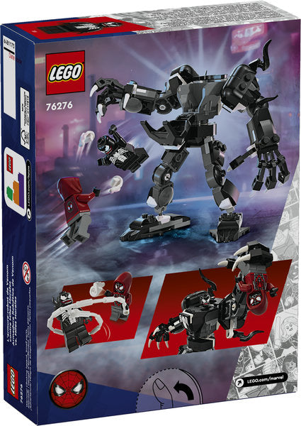 LEGO Super Heroes Marvel Venom Mech Armor vs Miles Morales with buildable mech and minifigures for ages 6+