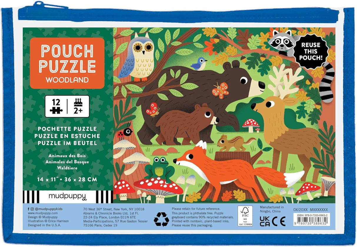 12pc Woodland Pouch Puzzle