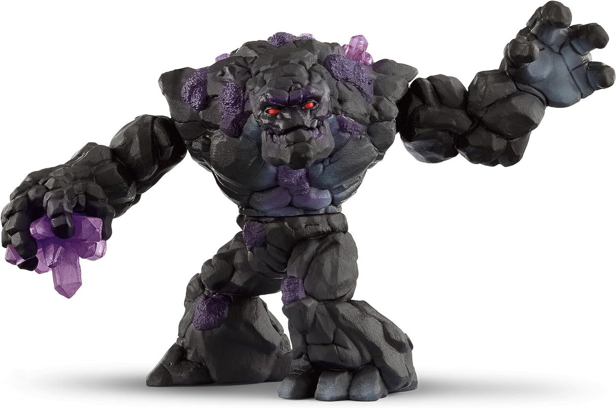 Eldrador Creatures | Shadow Stone Monster toy figure with dark stone body and purple crystal details, menacing pose.
