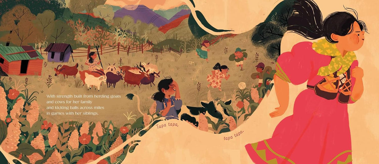 Daughter of the Light-Footed People shows Lorena Ramírez running in traditional Rarámuri clothing through nature.