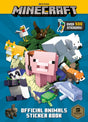 Minecraft Stickerbook featuring colorful Minecraft animals and over 500 fun stickers for kids ages 6 to 9.