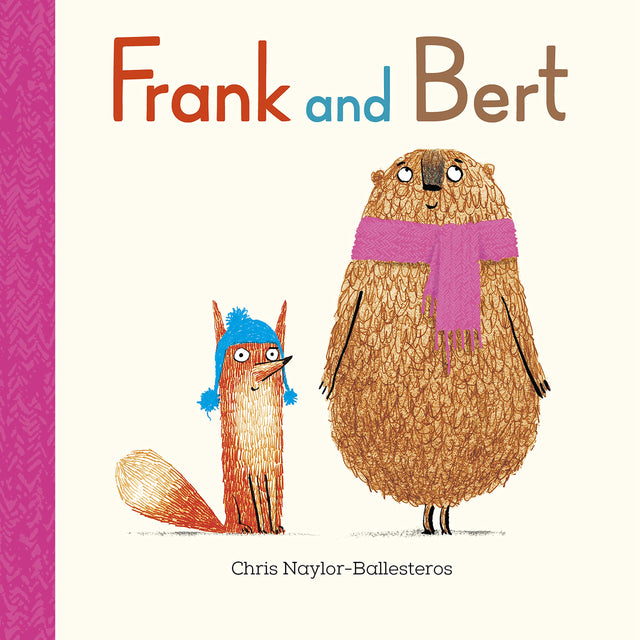 Cover of the children's book Frank and Bert featuring two playful animal friends ready for hide-and-seek fun.