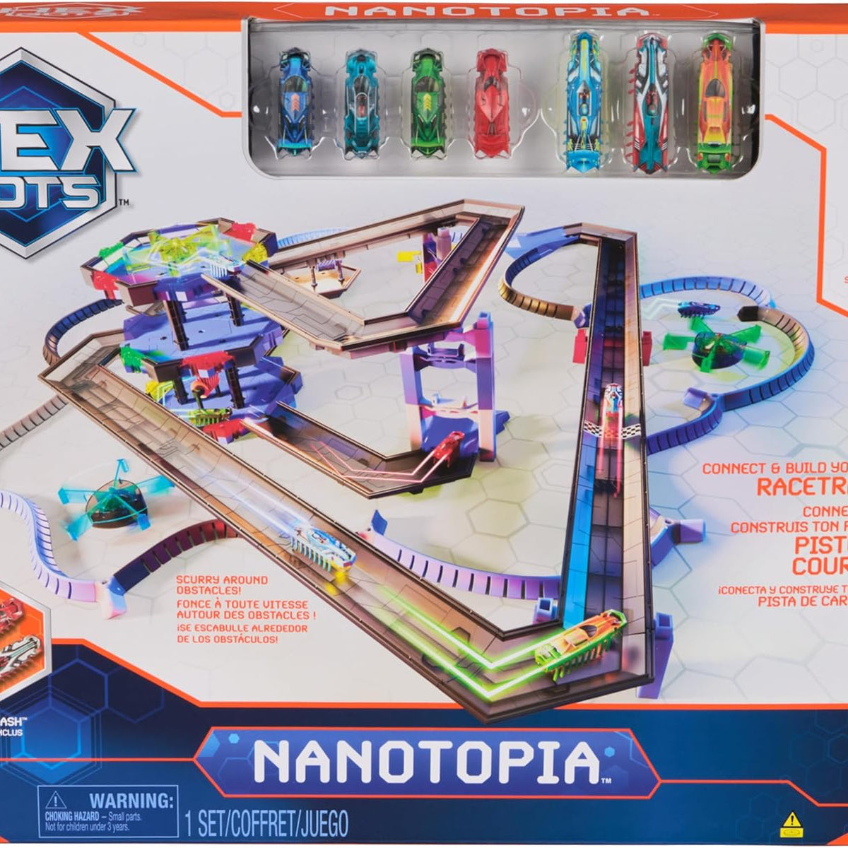 HEX Bots Nanotopia, Sensory Toys For Kids & Cats With Over 130 Pieces
