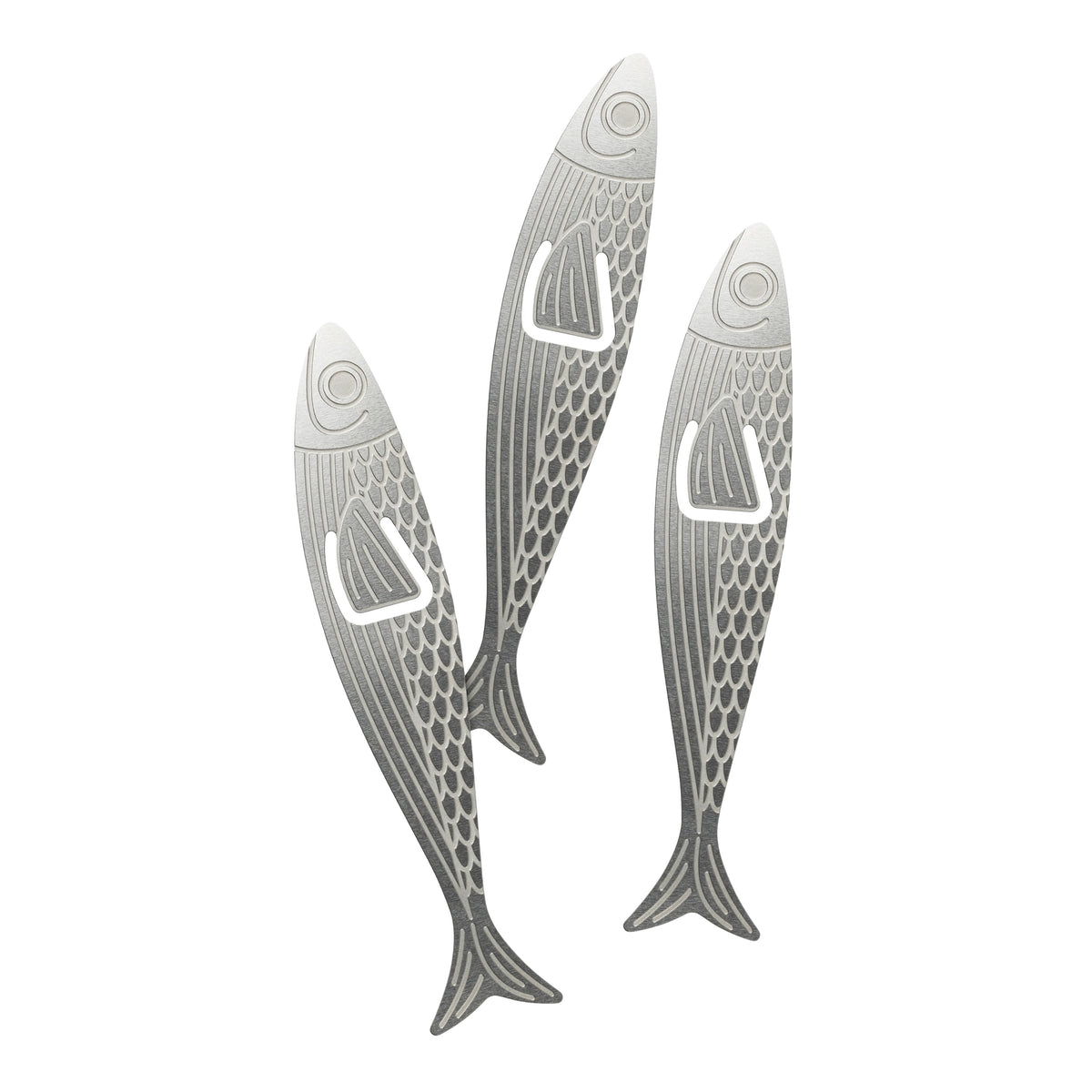 Water Marks Bookmarks featuring three fish shaped designs