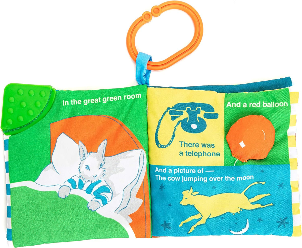 Goodnight Moon | Soft Book with colorful pages, a teething corner, and clip for easy attachment, perfect for babies 0+.