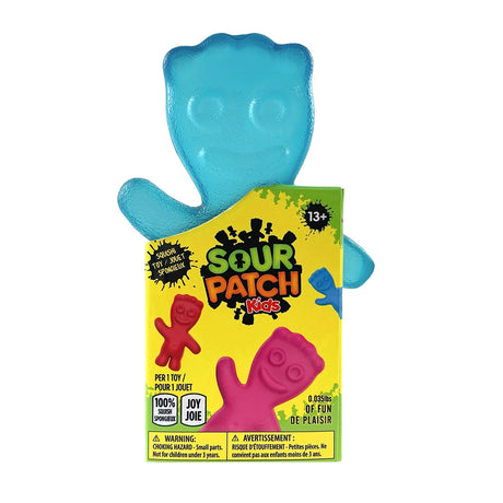 Blue translucent Sour Patch Kids Squishy Candy toy in packaging, sour candy scented stress relief, Squishy Candy | Sour Patch Kid