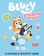 Bluey Stickety Stick Sticker & Activity Book cover featuring Bluey and Bingo with over 140 stickers on a blue background