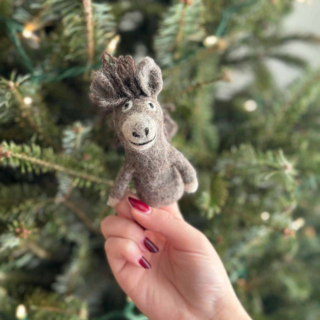 Felt Finger Puppet | Donkey