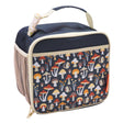 Super Zippee Lunch Tote Mostly Mushrooms with mushroom and chipmunk pattern insulated lunch bag for kids and parents