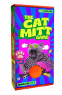 Colorful game box of The Cat Mitt Game featuring a cat with mitts and dice, plastic-free, for ages 7 and up.