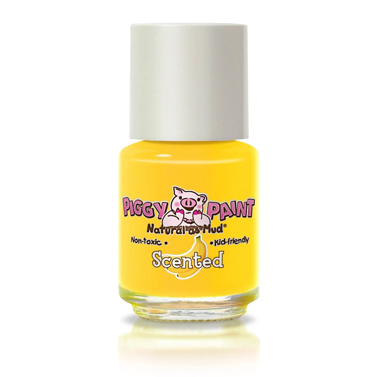 Nail Polish Scented Banana Besties in sunshine yellow with a non-toxic, water-based, fruity banana scent and durable finish.