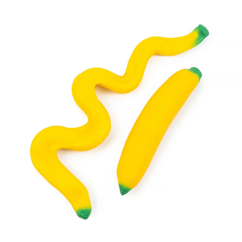 Crazy Banana Sensory Sand Toy with two bright yellow banana-shaped sensory pieces