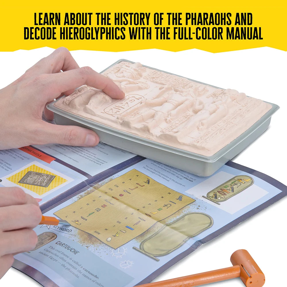 I DIg It! Egyptian Artifacts kit with Egyptian hieroglyphics manual and excavation tools