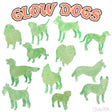 Glow Dog small glow in the dark vinyl dog figurines in assorted styles perfect for nighttime comfort.