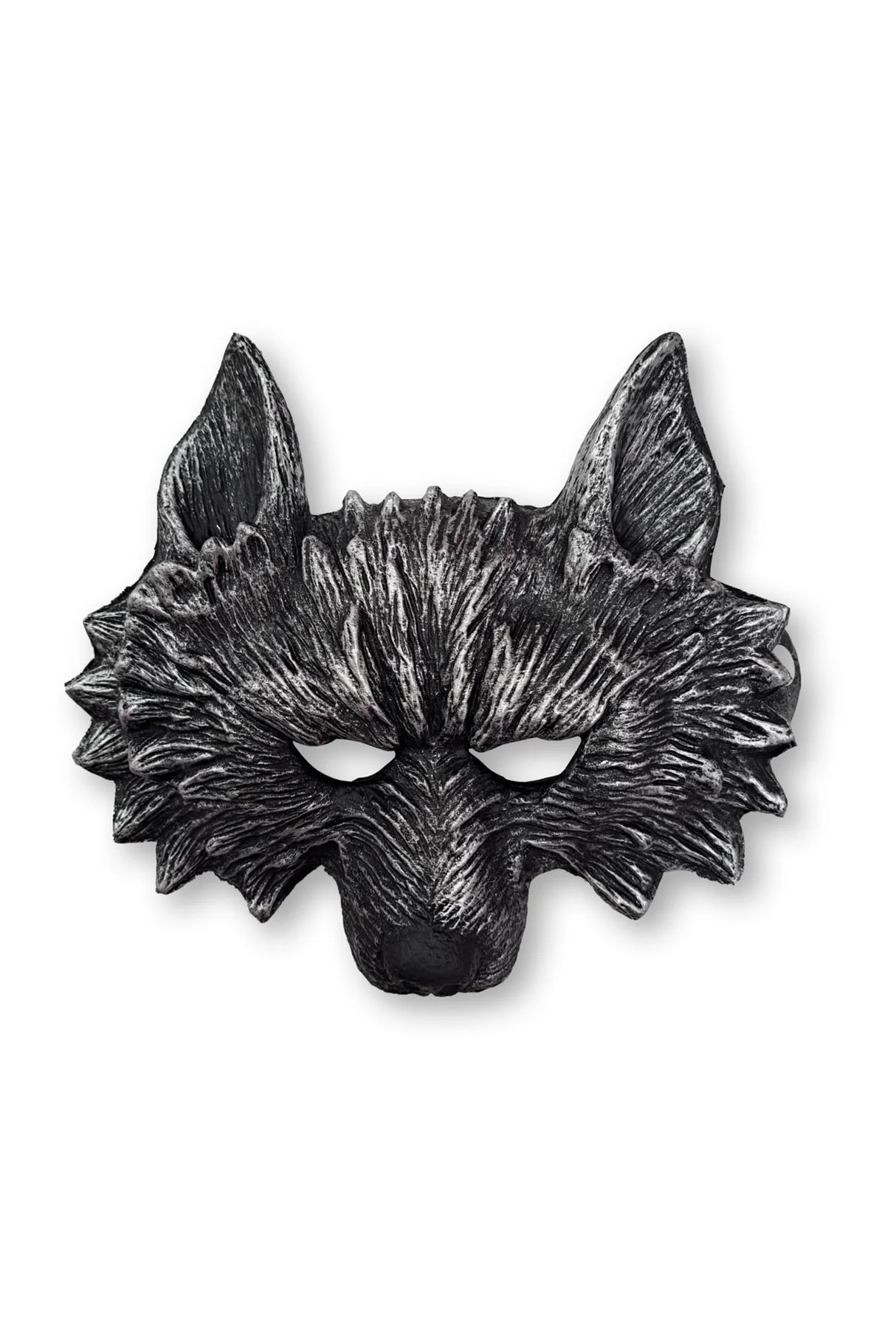Werewolf Mask with detailed fur texture and large ears, designed for comfortable wear and visibility.