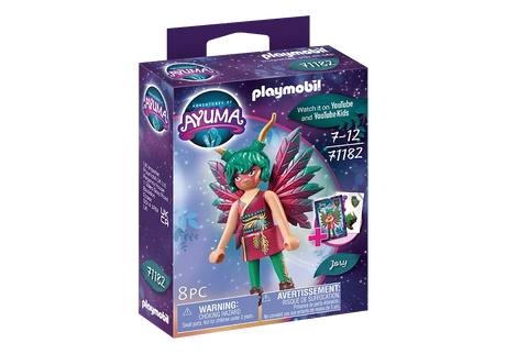 PLAYMOBIL Ayuma | Knight Fairy Josy figure with magical bow, wings, and fairy forest accessories for ages 7-12.