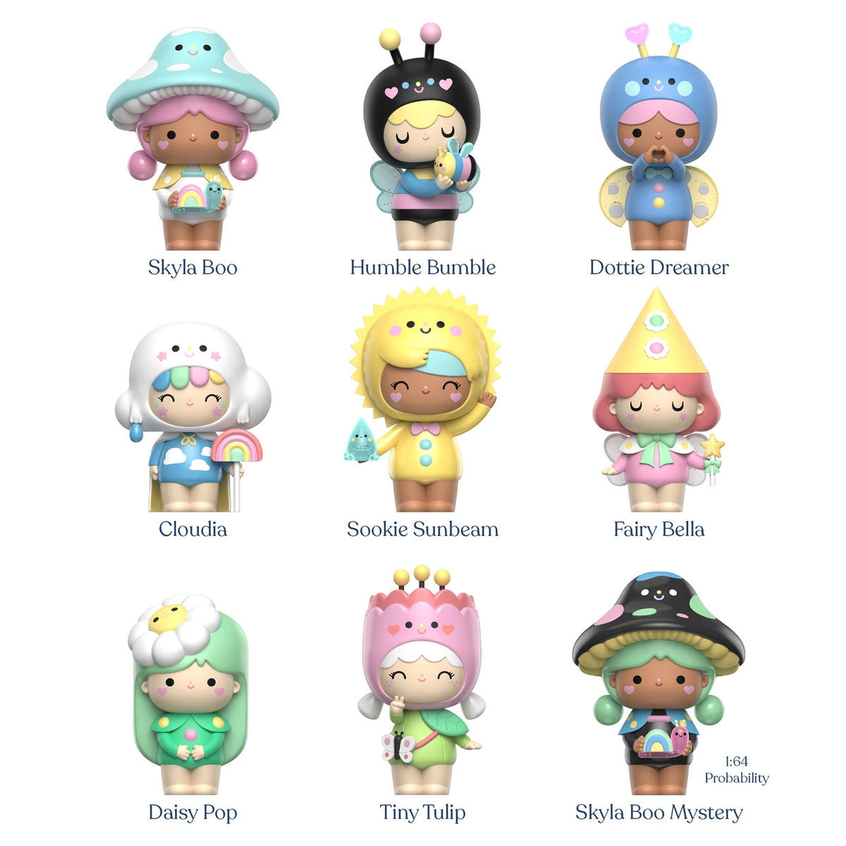 Momiji Magical Meadow Figure Blind Box colorful character lineup with whimsical figures