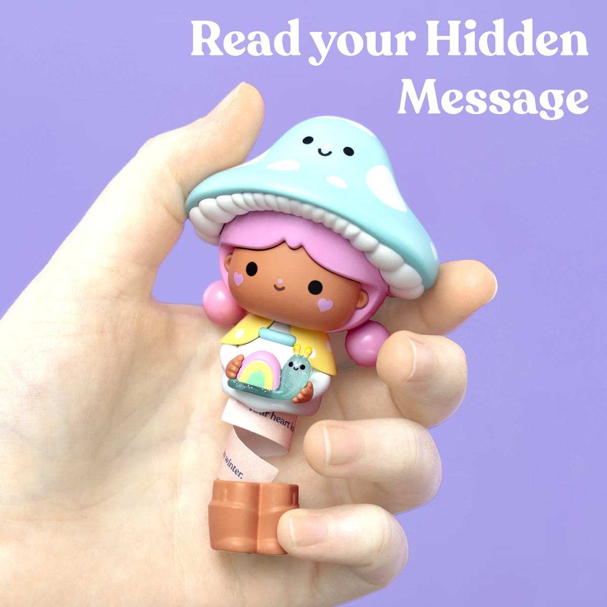Momiji Magical Meadow Figure Blind Box figure with pink hair and a mushroom hat