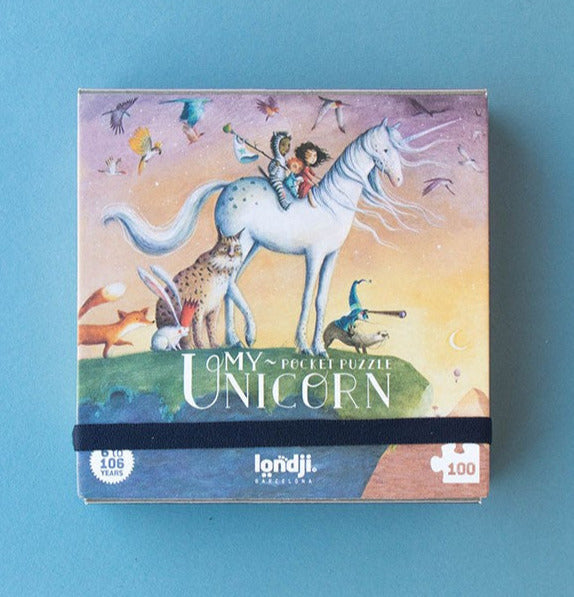 100pc Glitter Unicorn Pocket Puzzle