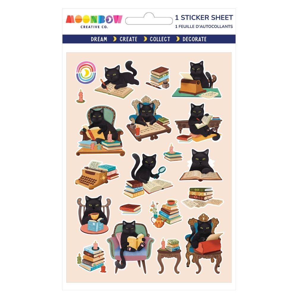 Cat Interrupted Glossy Stickers