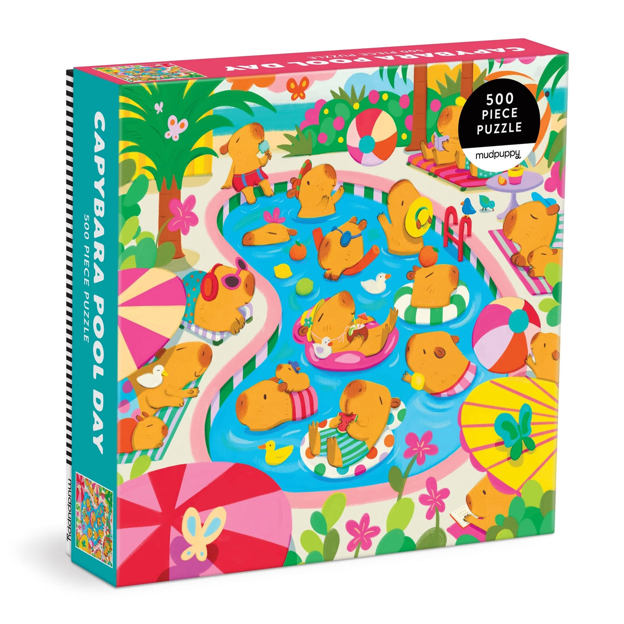 500pc Capybara Pool Day Family Puzzle