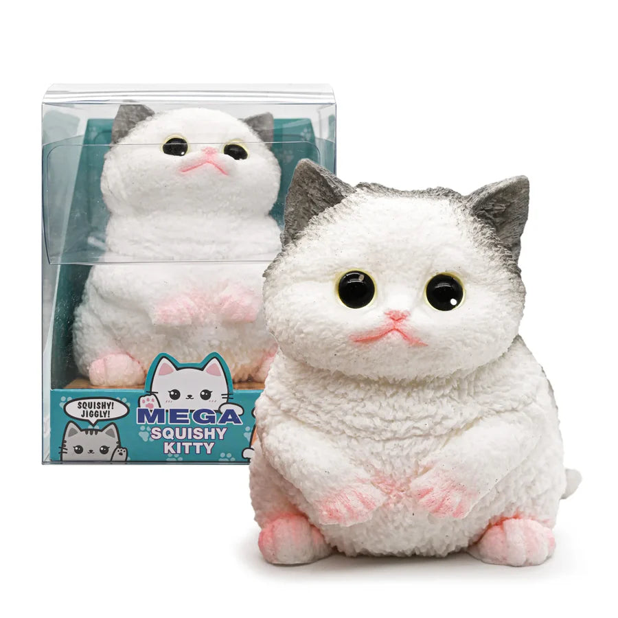 Mega Squishy Kitty | Grey/White/Brown