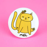 Meh Kitty Cat Button