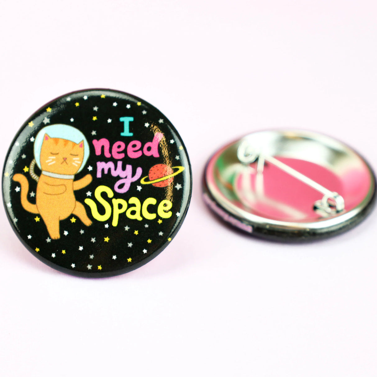 I Need My Space Cat Button