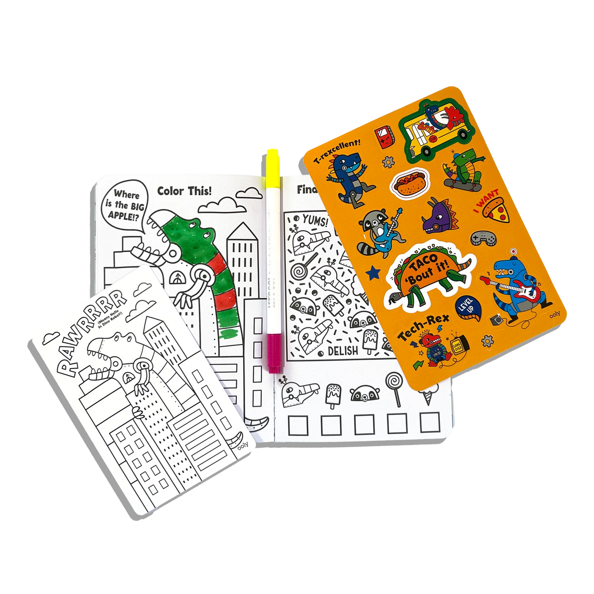 Let's Go! Activity & Coloring Kit | Robo Dino