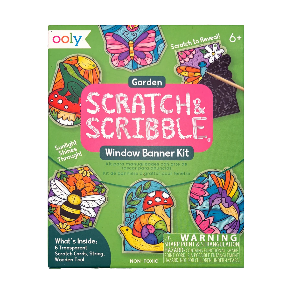 Scratch & Scribble Window Banner | Garden