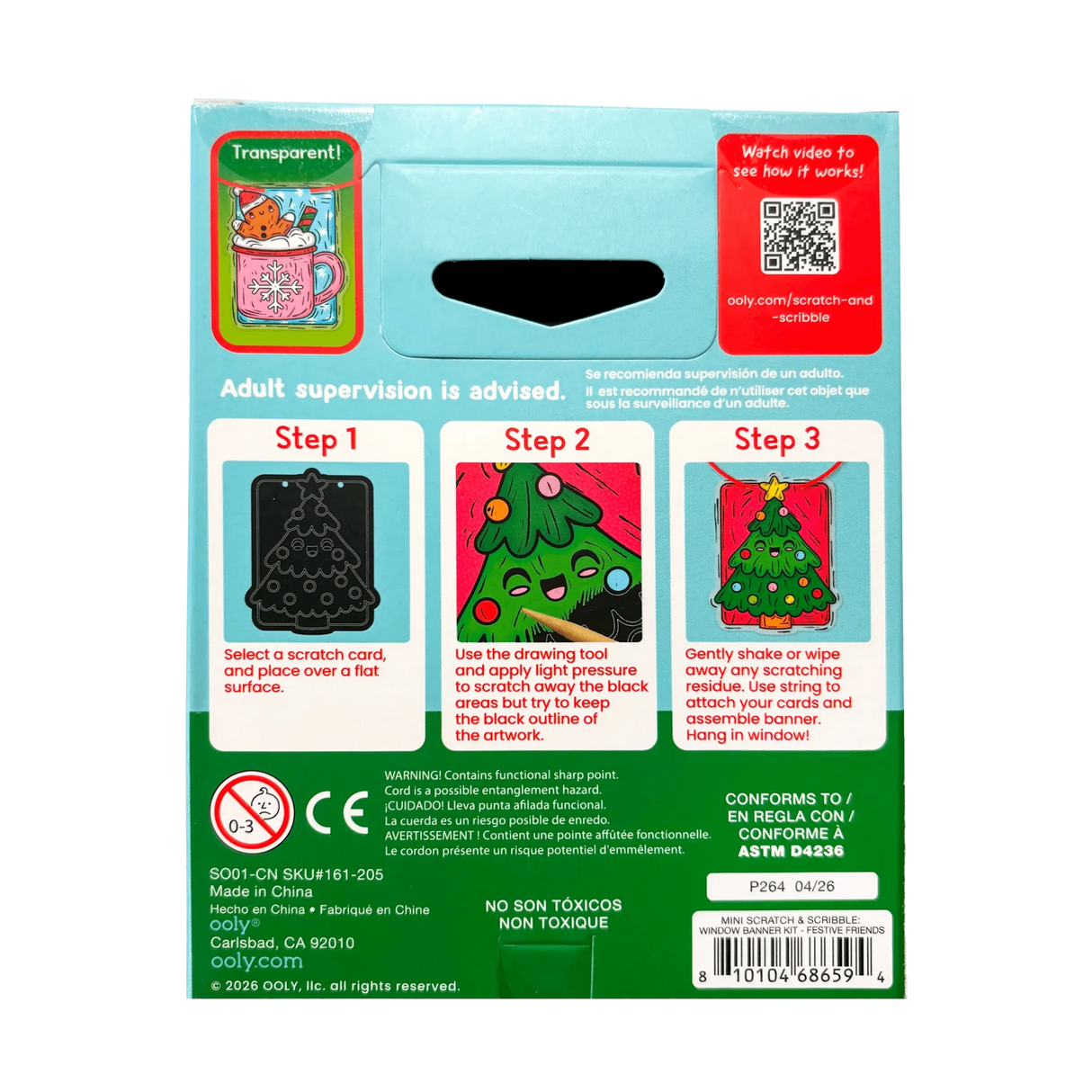 Scratch & Scribble Window Banner | Festive Friends