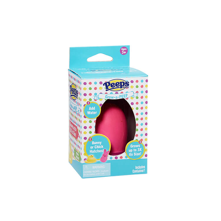 Peeps | Grow A Peep toy egg in colorful box that hatches a bunny or chick and grows up to three times its size.