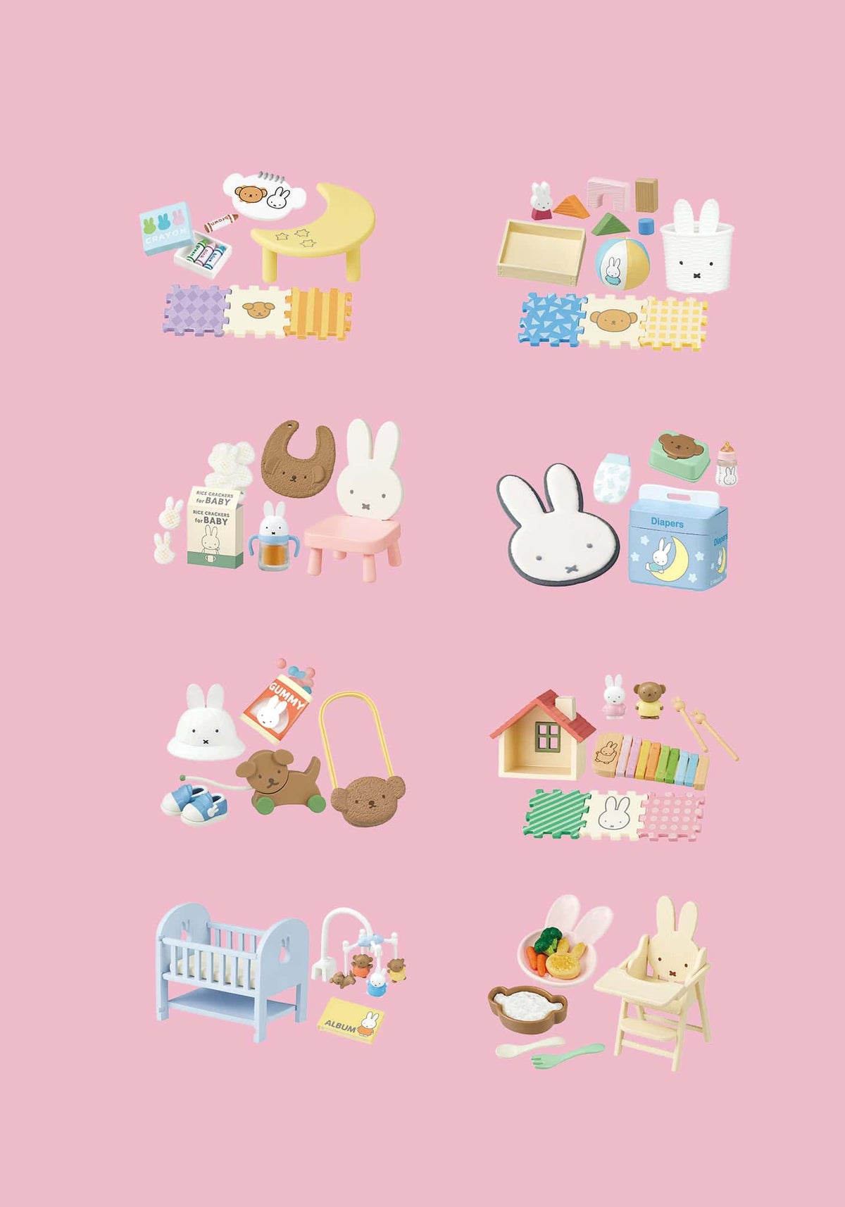 Re-Ment | Miffy Baby Room Blind Box miniature Miffy nursery scene collection
