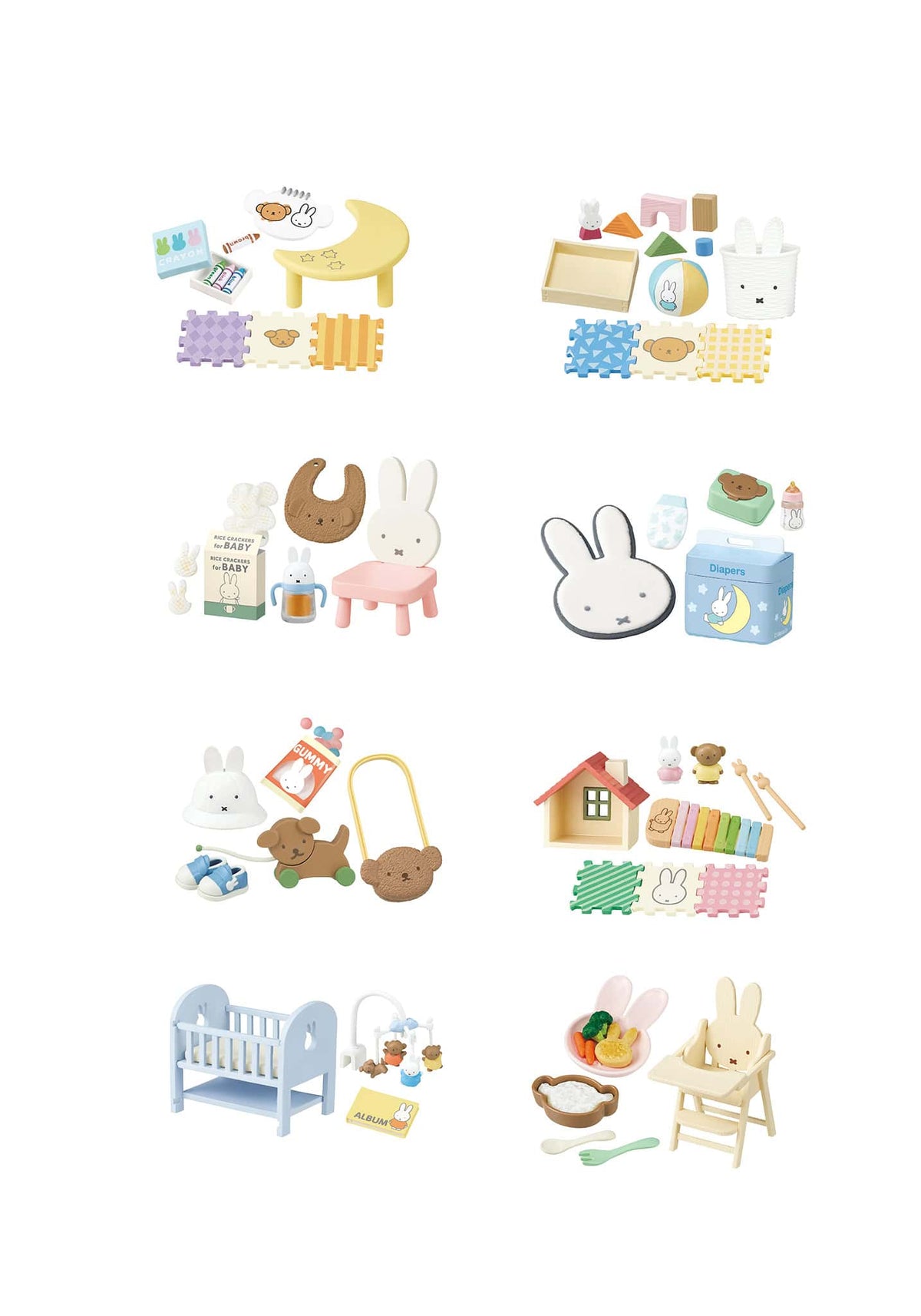 Re-Ment | Miffy Baby Room Blind Box collection featuring miniature nursery scenes and Miffy figures