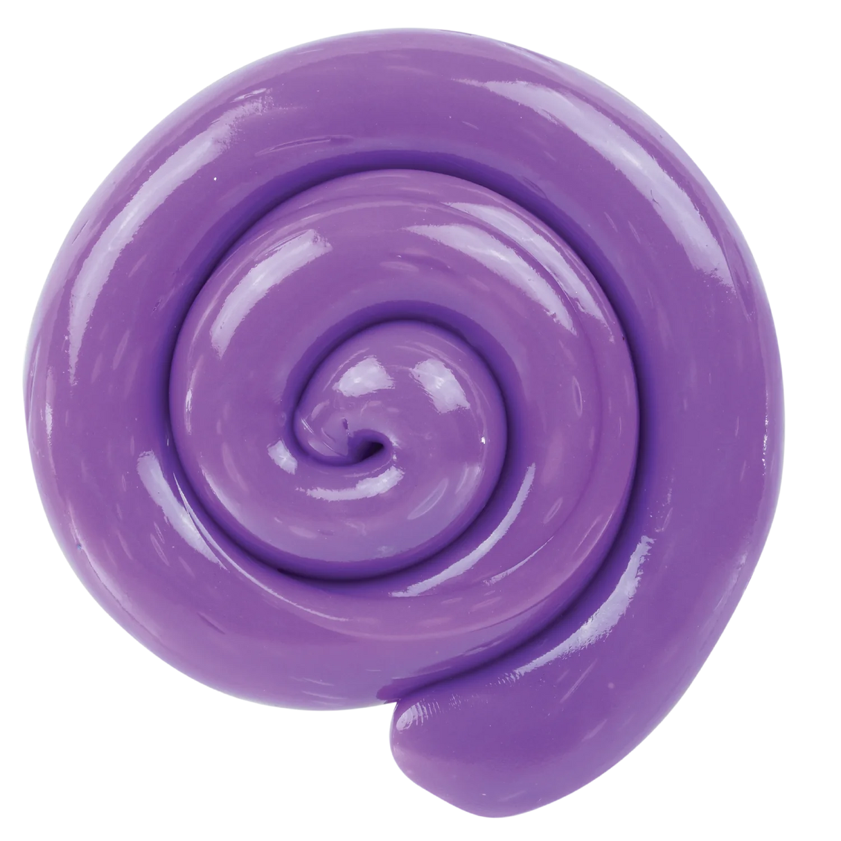 Super Color Change Rainbow Reveal Thinking Putty in smooth purple swirl showing its vibrant, glossy texture and color-shifting effect.