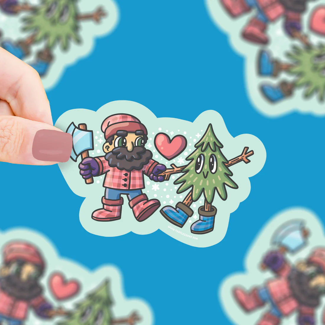 Lumberjack & Tree Sticker