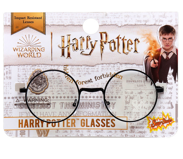 Harry Potter Glasses with round black frames, inspired by the wizard’s iconic look for cosplay and costume fun