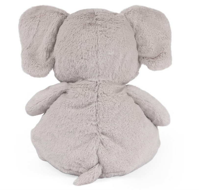 Oh So Snuggly Elephant plush toy in light ash grey, soft with quilted texture, perfect for baby comfort and nursery decor.
