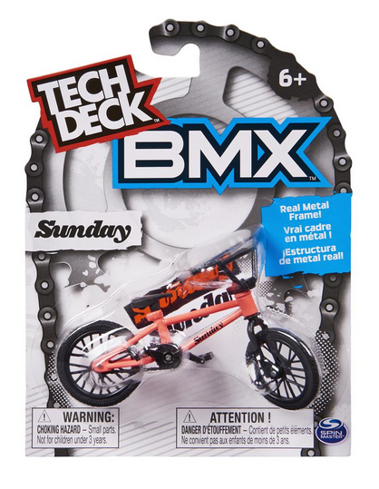 Tech Deck BMX Bike mini replica with real metal frame and detailed graphics for ages 6 and up.