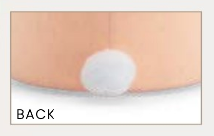 Back view of Bunny Cloth Bag showing the soft, fluffy tail detail on the felt and fabric material.