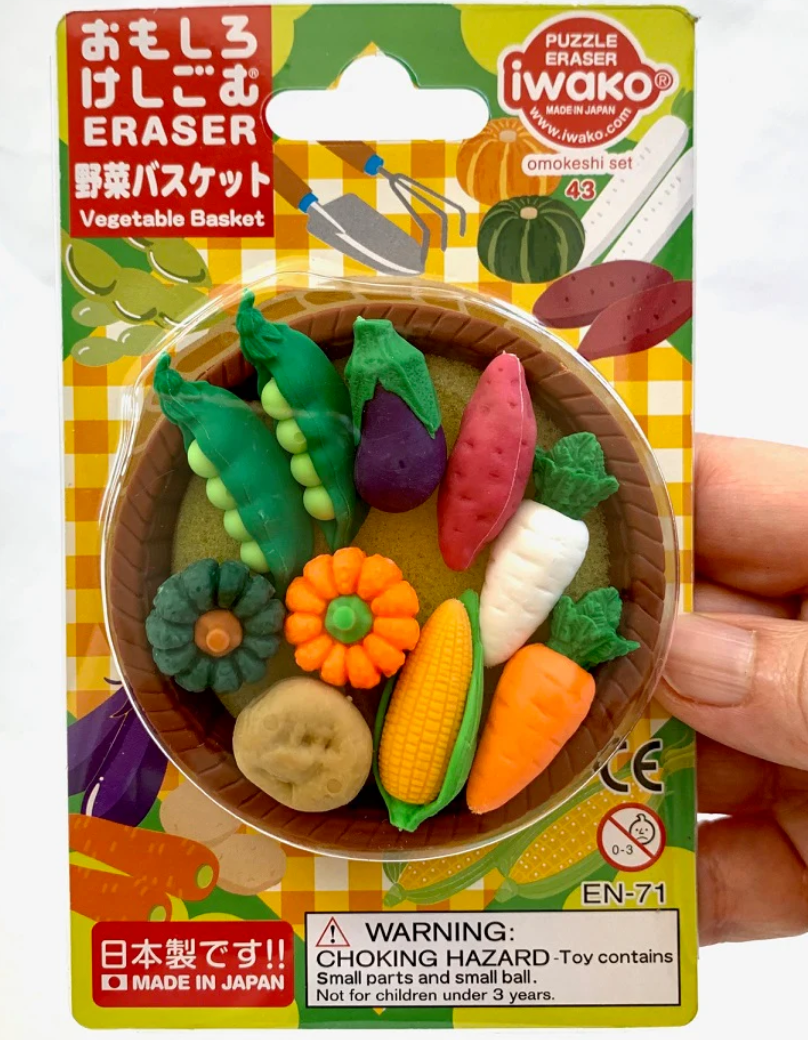 Japanese Eraser Set | Vegetable Basket