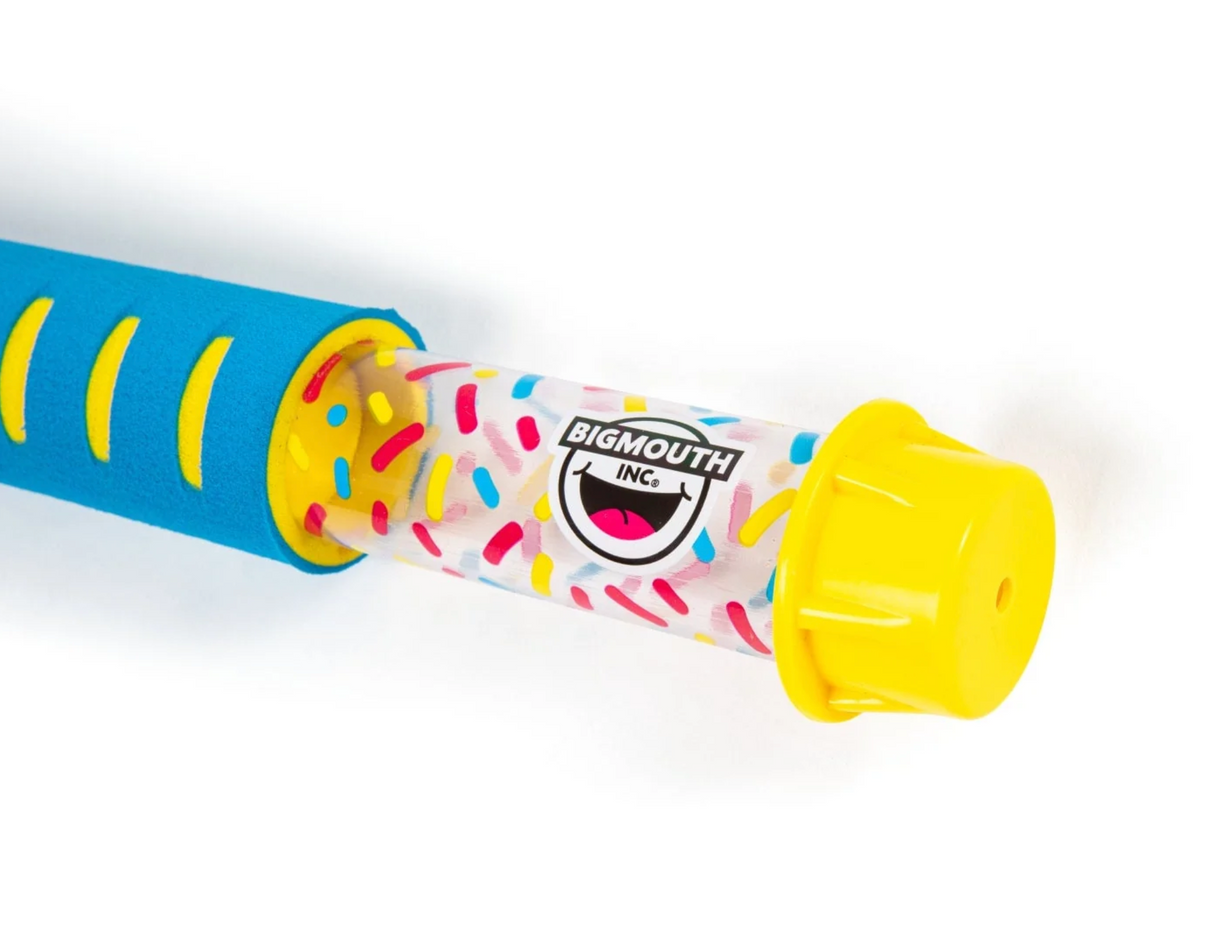 Water Cannon | Blue with a foam handle and colorful confetti design, perfect for fun water fights and pool play.